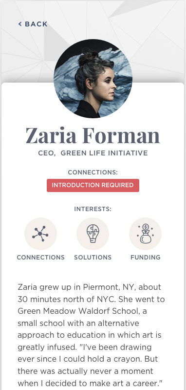 Grounded app speaker profile screen